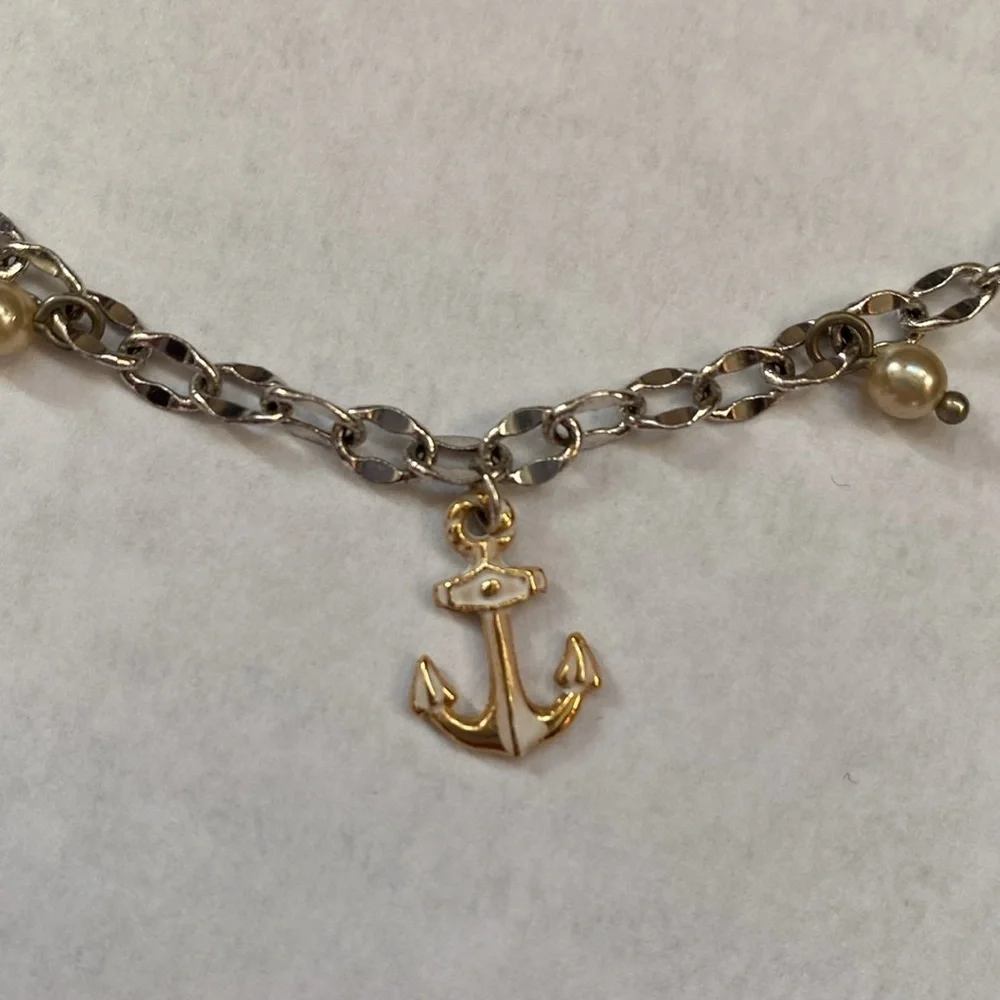 Brighton‎ Cape Cod silver and gold charm anklet